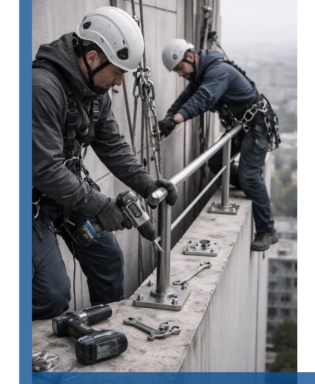 Монтаж перил на высоте в Лиски для жилых и промобъектов