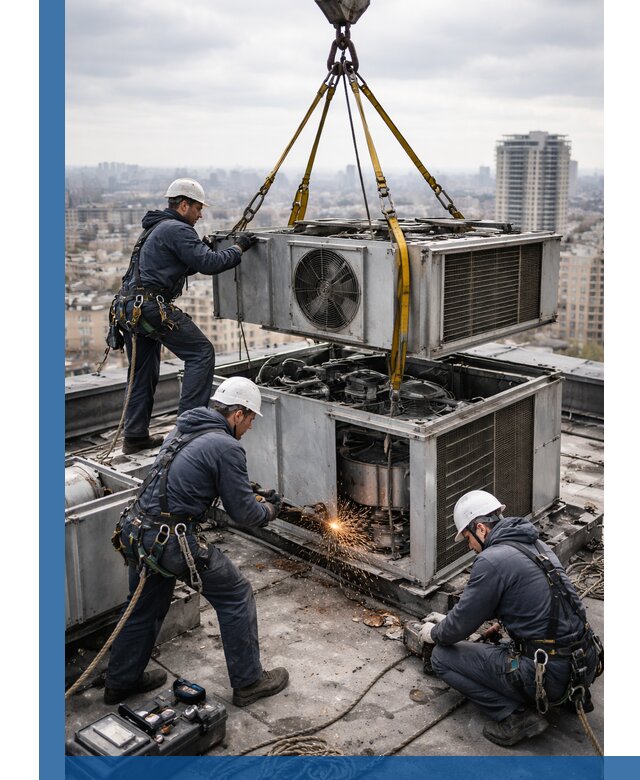 Демонтаж крышной установки в Лиски любой сложности