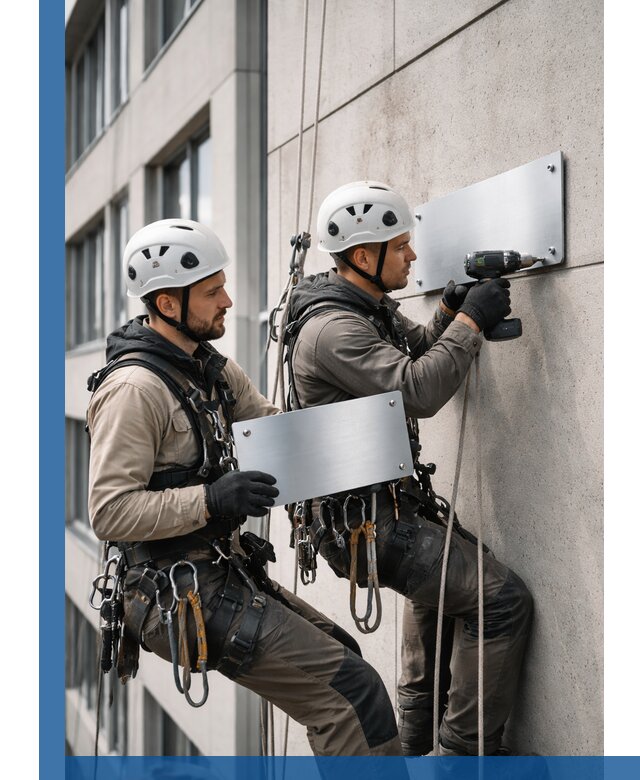 Монтаж табличек и указателей в Лиски для зданий и сооружений