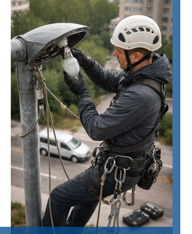 Замена ламп на высоте в Лиски от 2735 р. | ВЫСОТНИК-Лск