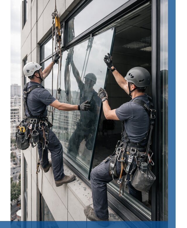 Замена стеклопакетов на высоте в Лиски от 6018 р. | ВЫСОТНИК-Лск