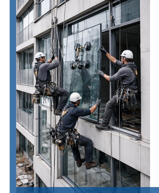 Фасадное остекление и монтаж витражей зданий в Лиски под ключ