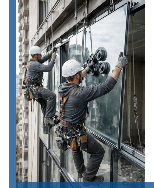 Витражное остекление фасадов и лоджий в Лиски под ключ