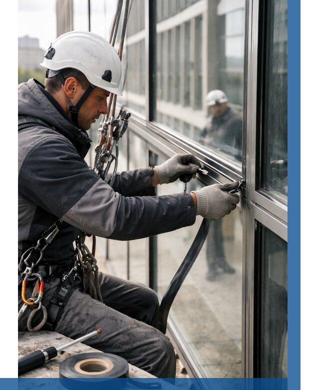 Ремонт витражных конструкций в Лиски от 3829 р. | ВЫСОТНИК-Лск