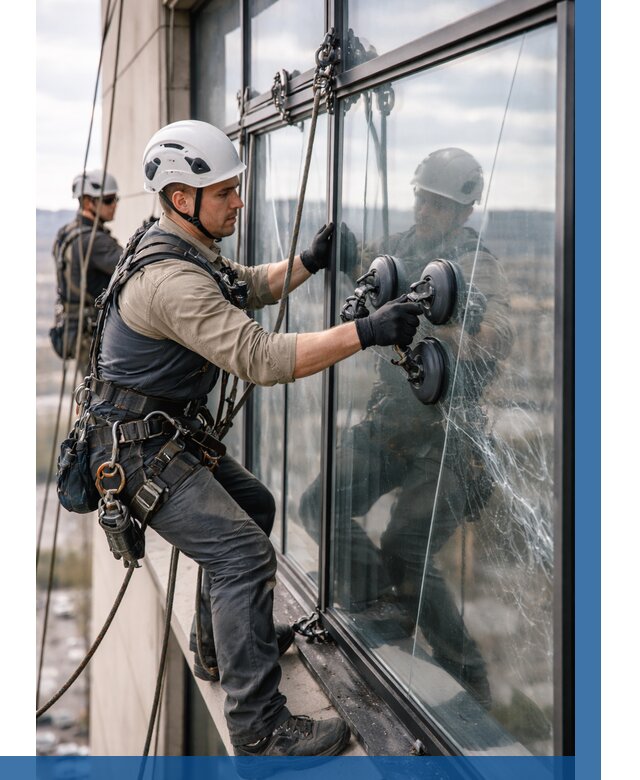 Замена стекла в витраже в Лиски под ключ от 9300 р. | ВЫСОТНИК-Лск