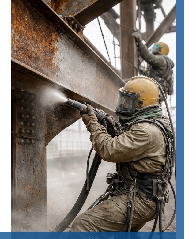 Пескоструйная очистка металлоконструкций в Лиски по 656 р.  ВЫСОТНИК-Лск