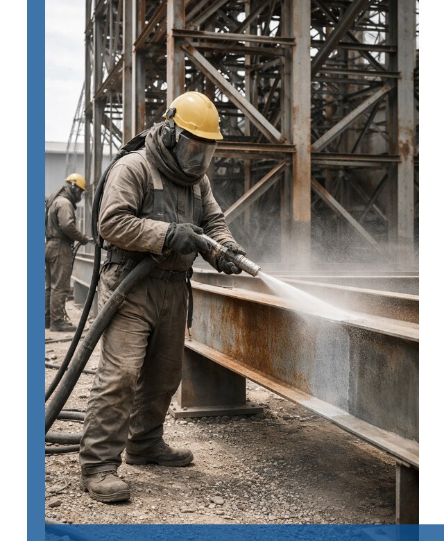 Пескоструйная очистка металлоконструкций в Лиски промышленная