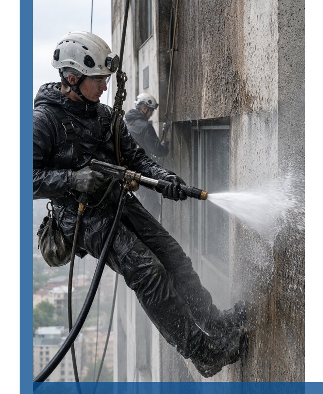 Гидроструйная очистка фасадов и конструкций в Лиски