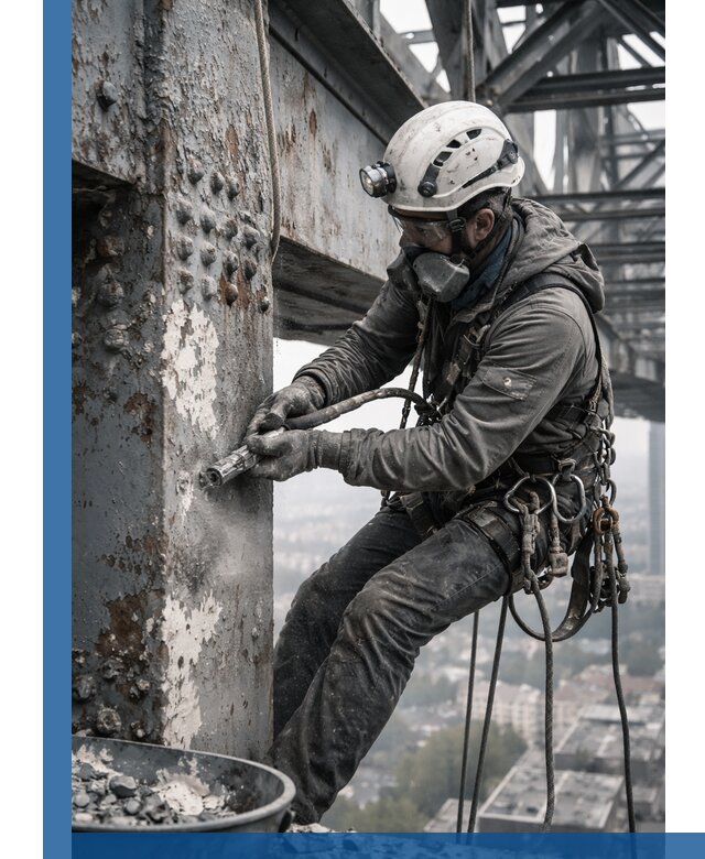 Удаление старой краски с металлических конструкций в Лиски