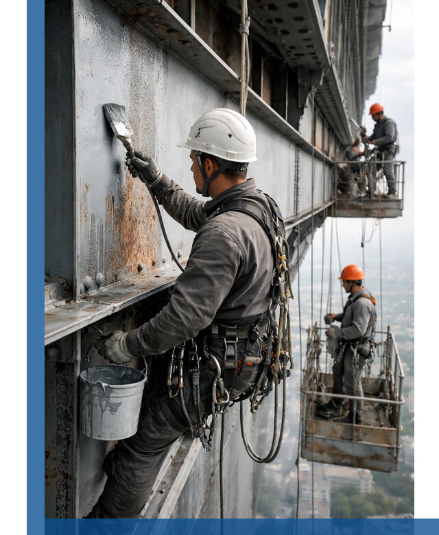 Покраска металлоконструкций на высоте в Лиски профессионально