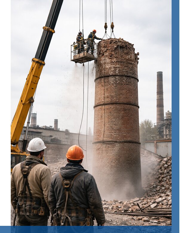 Демонтаж дымовой трубы в Лиски от 98469 р. | ВЫСОТНИК-Лск, смета