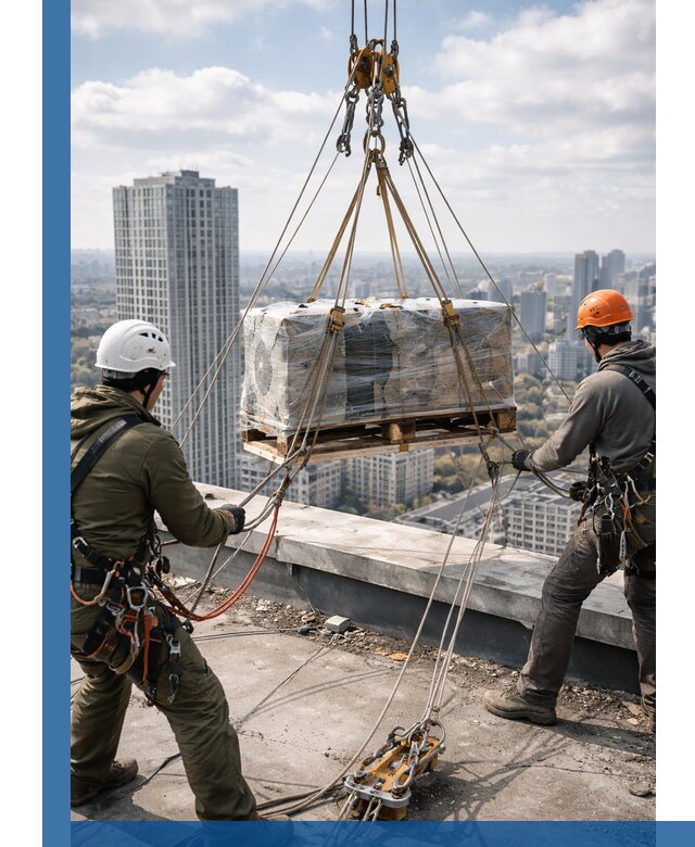 Подъем и монтаж крупногабаритных грузов на крышу в Лиски