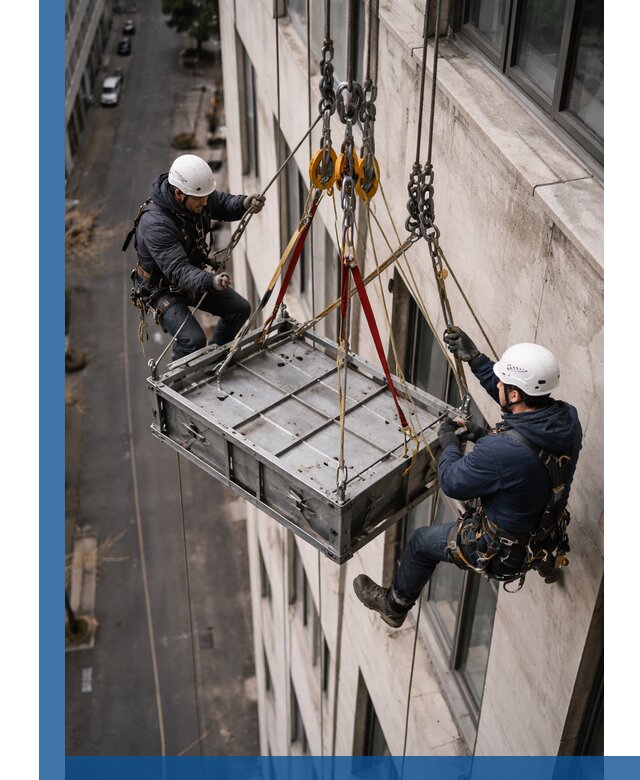 Спуск и подъем грузов по фасаду в Лиски для зданий