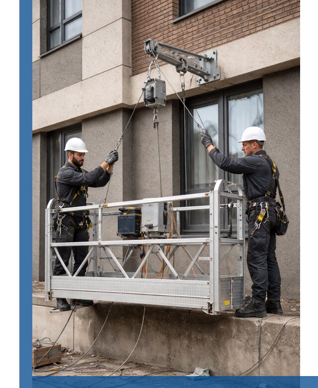 Монтаж и подъем фасадной люльки в Лиски с гарантией безопасности