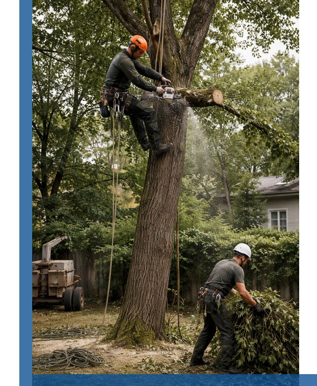 Кронирование деревьев в Лиски, безопасная высотная обрезка