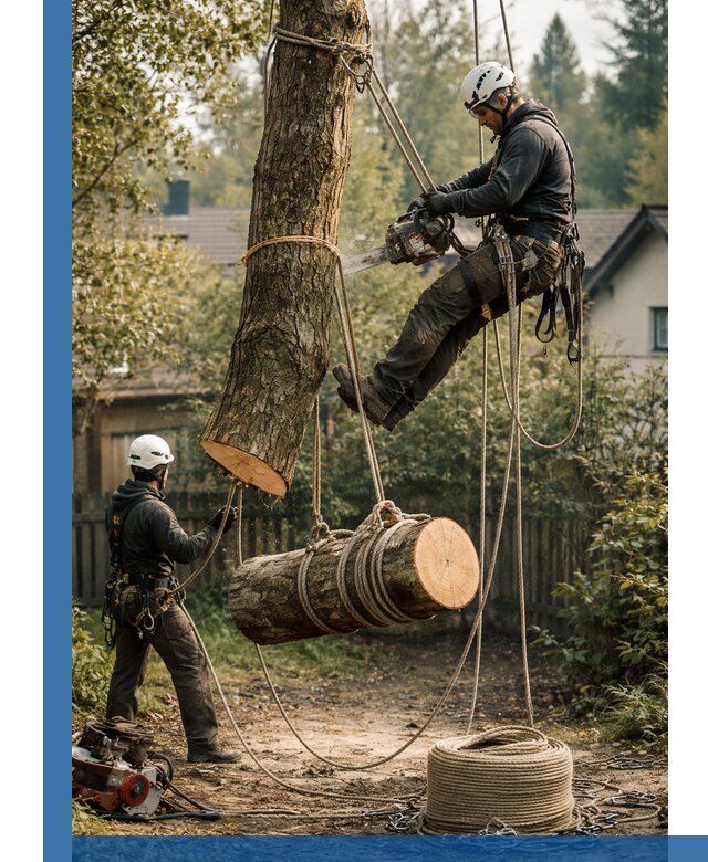 Валка деревьев частями в Лиски, безопасно и аккуратно