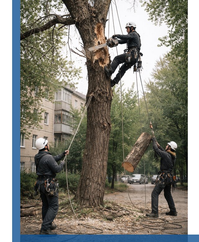 Срочное удаление аварийных деревьев в Лиски с гарантией безопасности