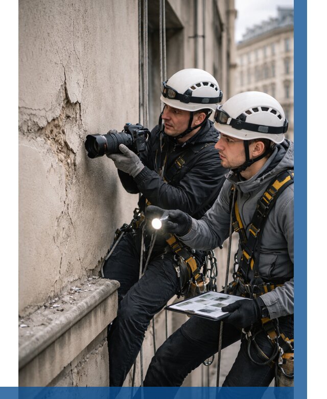 Фотофиксация дефектов фасада в Лиски от 4923 р. | ВЫСОТНИК-Лск