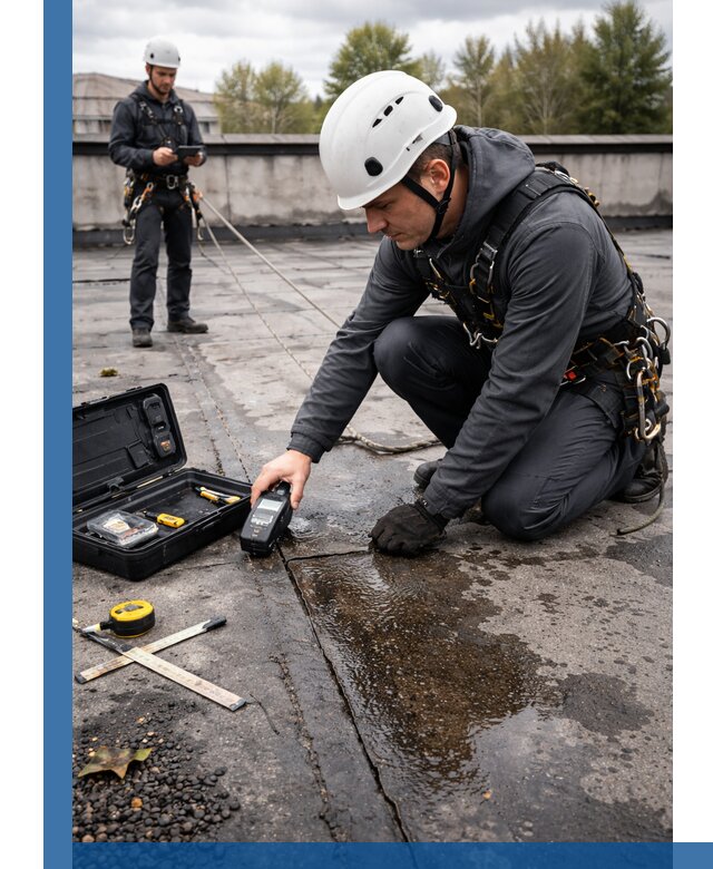 Обследование кровли на протечки и выявление дефектов в Лиски