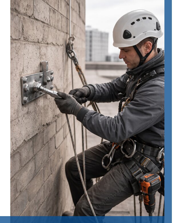 Установка анкерных точек в Лиски от 3829 р. | ВЫСОТНИК-Лск