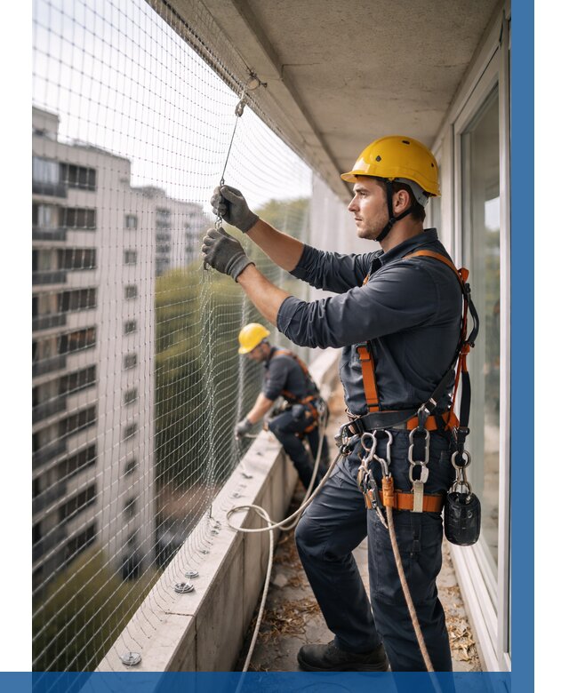 Монтаж сетки от птиц в Лиски от 4923 р. | ВЫСОТНИК-Лск